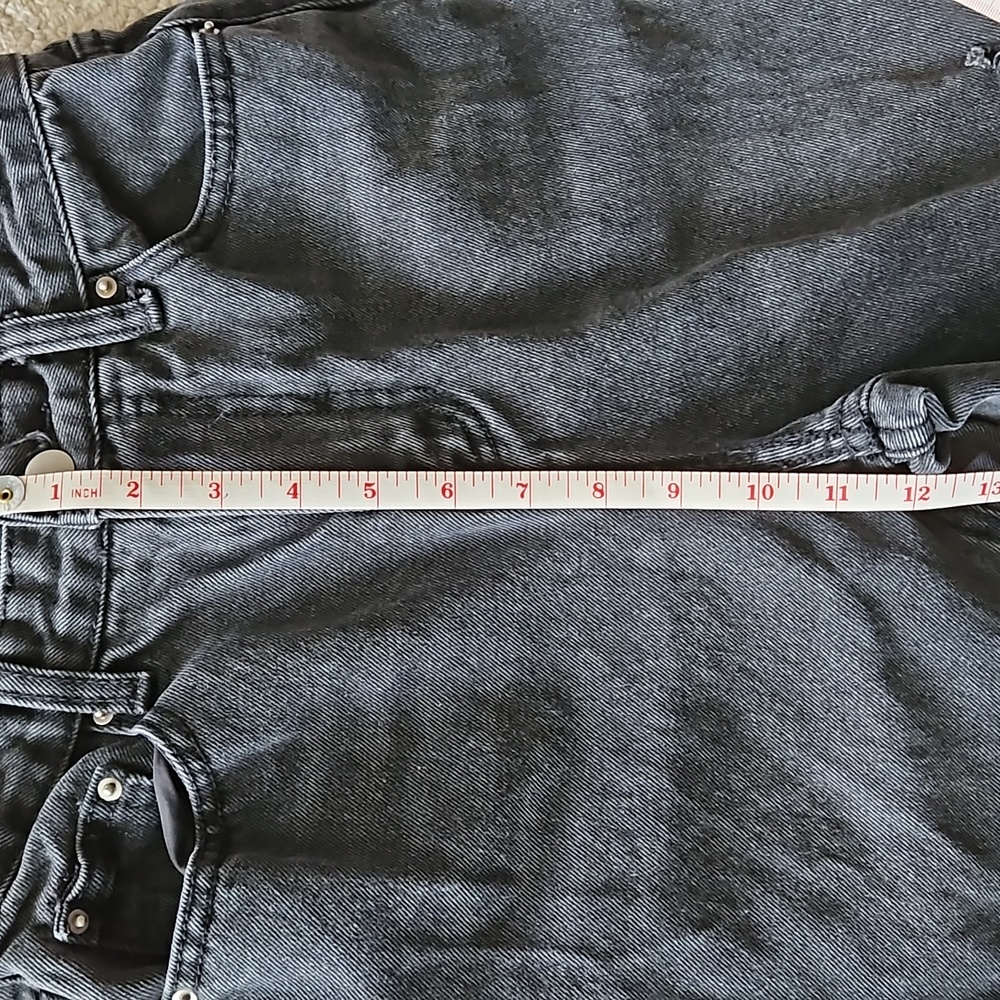 Black High-Rise Distressed Skinny Jeans Size 0 24 Waist - Picture 7 of 8